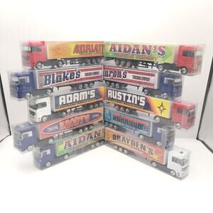 Swibco Trucking Company Toy Semi Truck Set of 10 New in package Gray Blue